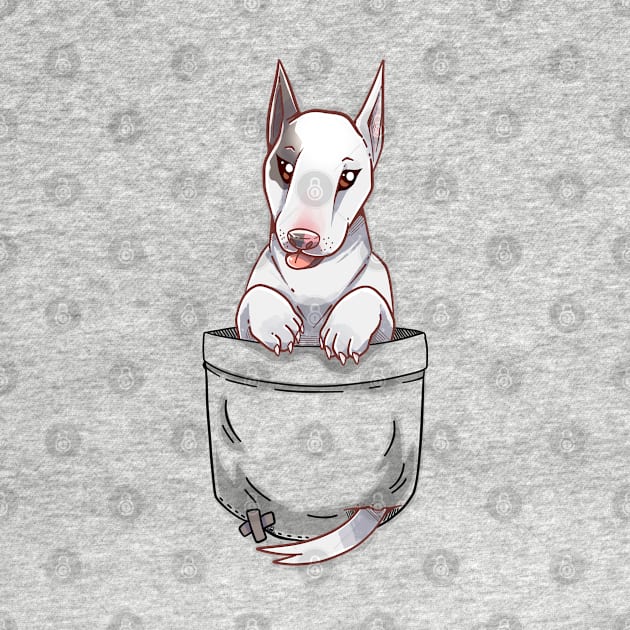 Pocket Cute Bull Terrier Dog by TechraPockets